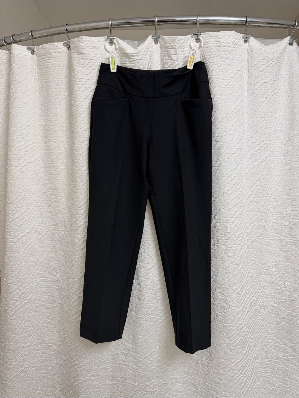 adidas Black Cropped Ponte Ankle Pants